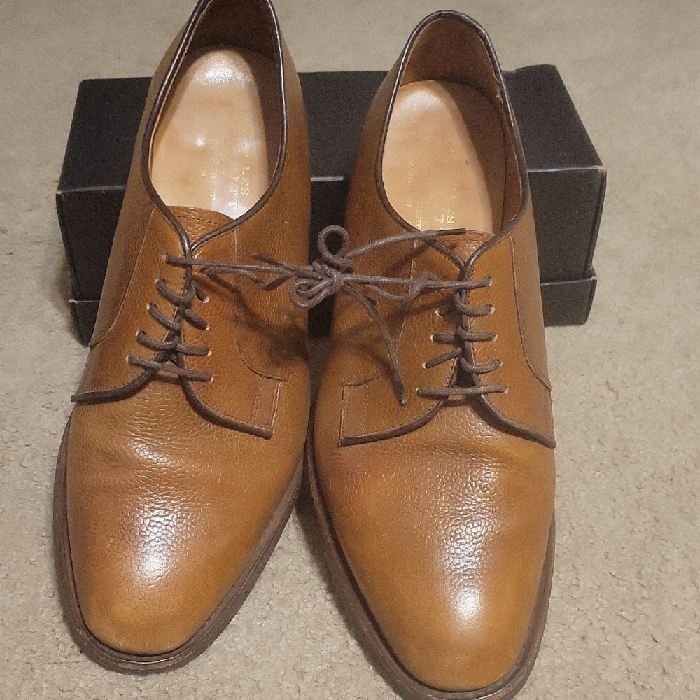 Charles Tyrwhitt Brown Leather Oxfords with Brogue Detailing
